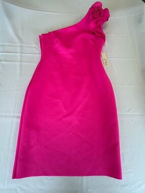 strapless open back dress One Shoulder Dress 7448B – Sparkly Gowns main image 0